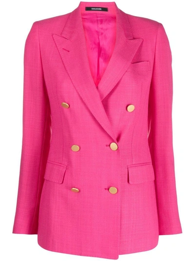 Tagliatore Double-breasted Blazer In Fucsia