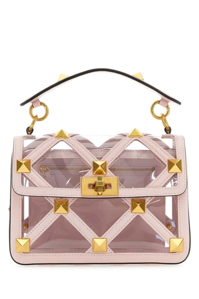 Valentino Garavani Roman Stud Crossbody Bag In Pink