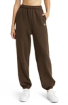Alo Yoga Womens Espresso Accolade Wide-leg High-rise Cotton-blend Jogging Bottoms In Espresso