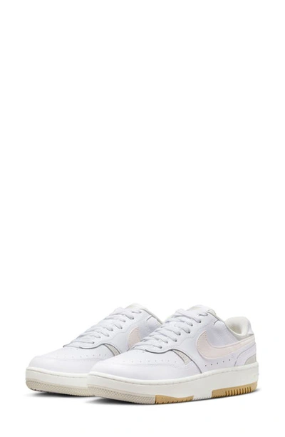 Nike Gamma Force Suede-trimmed Leather Sneakers In White