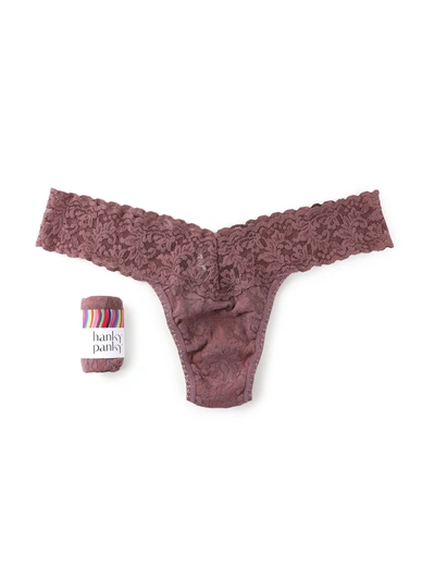 Hanky Panky Signature Lace Low Rise Thong In Artichoke Heart