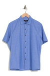 Westzeroone Benedict Short Sleeve Button-up Shirt In Blue
