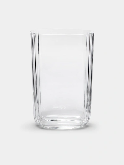 Carlo Moretti Ovale Tagli Murano Glass Vase In Transparent
