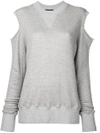 BASSIKE cut-out sweatshirt,DRYCLEANONLY