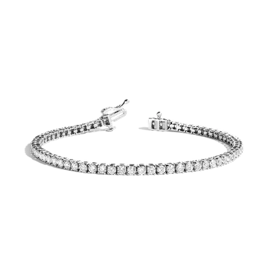 Aurate New York Classic Diamond Tennis Bracelet - 4ct In White