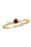 Savvy Cie Jewels 14k Gold Ruby Ring In Ruby