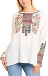 JOHNNY WAS Anshi Silk Blouse In White