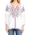 Johnny Was Allegra Peasant Blouse In White