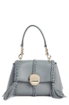 Chloé Penelope Braided Tassel Napa Top-handle Bag In Storm Blue 41a