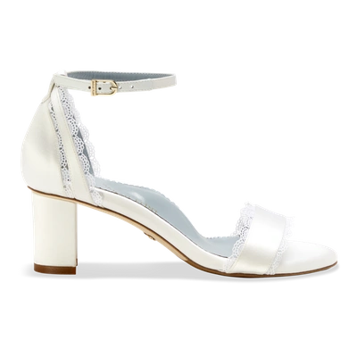 Sarah Flint Wedding Perfect Block Sandal 60 In White