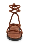 Rag & Bone Infinity Wrap Sandals In Henna Brown