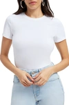 Good American Rhinestone Embellished Crewneck Short Sleeve T-shirt In White