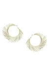 OLIVIA WELLES FRINGE HOOP EARRINGS