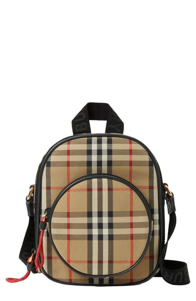 Burberry Vintage Check Crossbody Bag In Beige