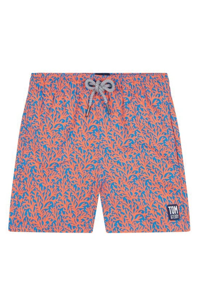 TOM & TEDDY TOM & TEDDY KIDS' CITRUS SWIM TRUNKS