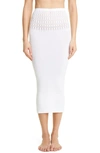 ALAÏA VIENNE PERFORATED SEAMLESS COVER-UP TUBE SKIRT