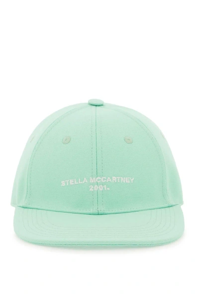 Stella Mccartney Baseball Cap With Embroidery In Green