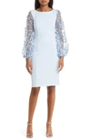 Eliza J Balloon Sleeve Sheath Dress In Lt Blue