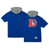 Mitchell & Ness Men's  Royal Denver Broncos Postgame Short Sleeve Hoodie In Royal