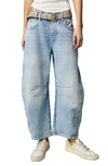 FREE PEOPLE GOOD LUCK MID RISE BARREL LEG JEANS