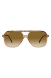 Ray Ban Bill 56mm Gradient Square Sunglasses In Transparent Brown