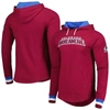 MITCHELL & NESS MITCHELL & NESS BURGUNDY COLORADO AVALANCHE LEGENDARY SLUB HOODIE LONG SLEEVE T-SHIRT