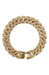 Adornia Pavé Cz Curb Chain Bracelet In Yellow