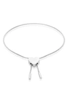 Adornia Heart Bolo Bracelet In Silver
