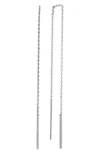 Adornia Water Resistant Threader Earrings In Silver