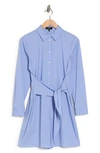 Theory Tie Waist Romper In Stretch Cotton In Regatta