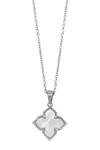 Adornia Flower Mother Of Pearl Necklace In White