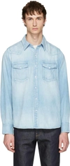 VISVIM Blue Denim Social Sculpture Shirt,0117105007002