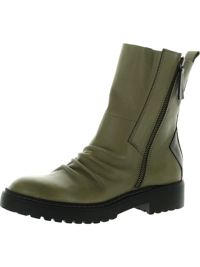 Bueno Dakota Womens Leather Ankle Booties In Green