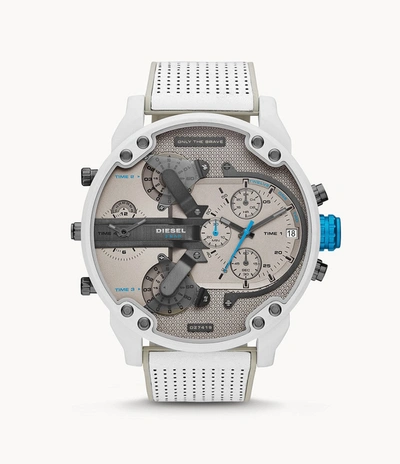 Diesel Men's Mr. Daddy 2.0 Chronograph, White-tone Stainless Steel Watch