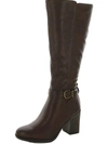 Naturalizer Joslynn Womens Faux Leather Wide Calf Knee-high Boots In Brown