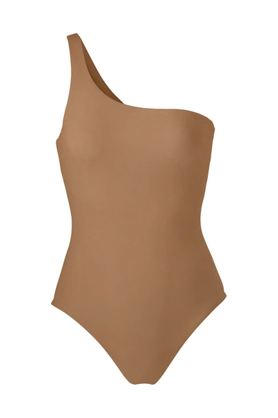 Anemos The One-shoulder One-piece In Sandstone