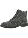 Nydj Eileen Womens Ankle Knit Combat & Lace-up Boots In Black