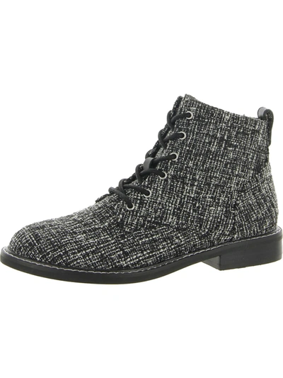 Nydj Eileen Womens Ankle Knit Combat & Lace-up Boots In Black