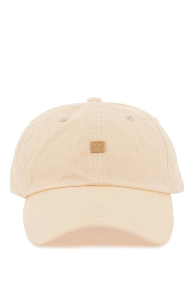 Acne Studios Cunov Fade Face Baseball Cap In Cream Beige