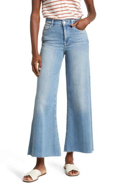 Frame Le Palazzo High Rise Cropped Wide Leg Jeans In Galeston