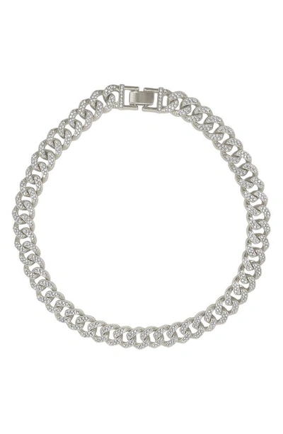 ADORNIA ADORNIA PAVÉ CZ CURB CHAIN NECKLACE