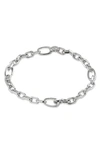 Monica Vinader Sterling Silver Alta Capture Mini Link Charm Bracelet In Silver