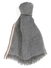 BRUNELLO CUCINELLI BRUNELLO CUCINELLI CONTRASTING EDGES SCARF