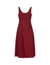 Chloé Linen Midi Dress In Red