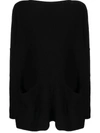 Daniela Gregis Knit Pullover Round Neck Front Pockets In Black