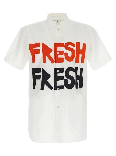 Comme Des Garçons Shirt X Brett Westfall Fresh Print Shirt In White