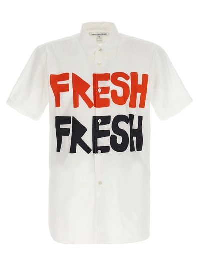 Comme Des Garçons Shirt X Brett Westfall Fresh Print Shirt In White Print