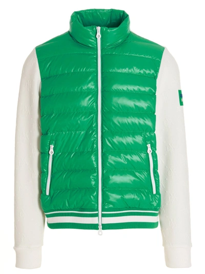 Duvetica Colour-block Down Jacket In Green