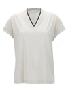 Brunello Cucinelli Monili V-neck Short-sleeve Cotton Jersey T-shirt