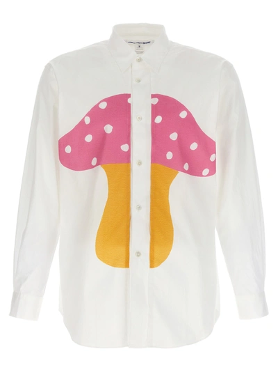 Comme Des Garçons Shirt White Brett Westfall Edition Mushroom Shirt In 1 White X Print